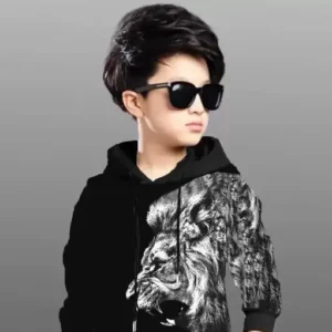 Kids Boys Printed Hoodie, Full Sleeves, Regular Fit, Pack of 1